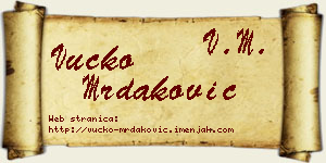 Vučko Mrdaković vizit kartica